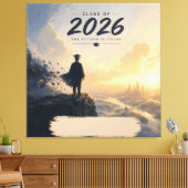 2026年卒業 おめでとうデザイン キャンバスプリント (インサイチュ (リビング))