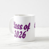 2026年卒業 クラスオブ2026 紫文字 コーヒーマグカップ (正面左)