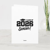 2026年卒業 クラス シニア・バシティー 楽しいクォート カード (裏面)