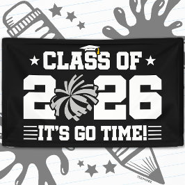 2026年卒業 グレー チアリーダー 応援グッズ It's Go Time 横断幕