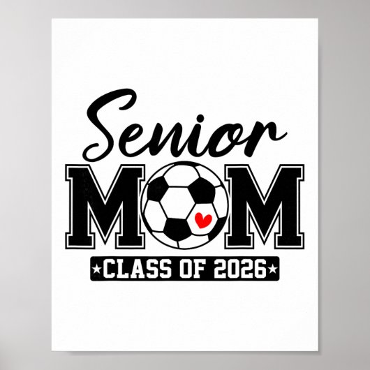 2026年卒業 サッカー母 クラス Senior Mom Cl ポスター (正面)