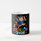 2026年卒業 シニア 猫 クラスオブ2026 学者 卒業 コーヒーマグカップ (中央)