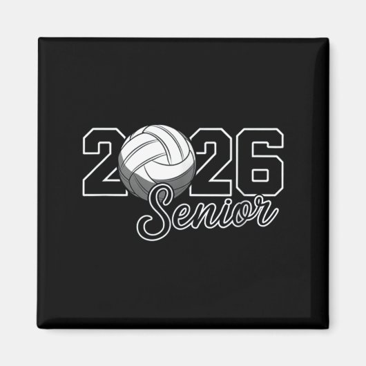 2026年卒業 バレーボールママ 高校卒業 マグネット (正面)