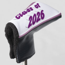 2026年卒業 パープルタイポグラフィー ゴルフヘッドカバー