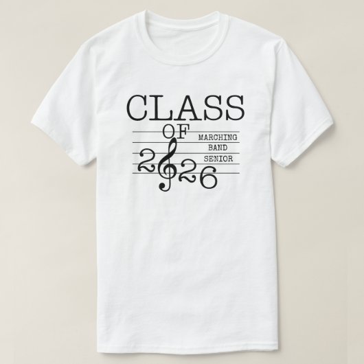 2026年卒業 マーチングバンド シニア Tシャツ (デザイン正面)