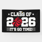 2026年卒業 レッド チアリーダー It's Go Time 横断幕 (横)
