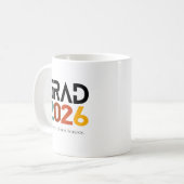 2026年卒業 レトロ ヴィンテージ スタイル ミニマリスト コーヒーマグカップ (正面左)