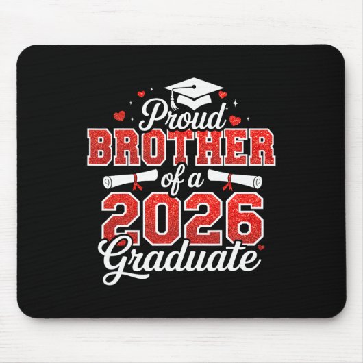 2026年卒業 兄として誇り Senior Grad マウスパッド (正面)