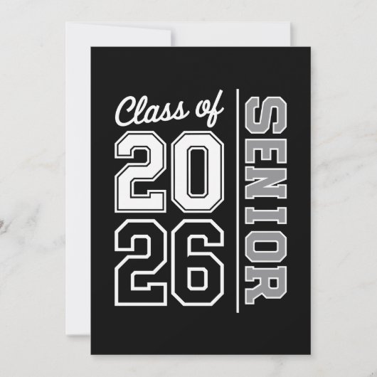 2026年卒業 卒業式 学年 案内状 (正面)
