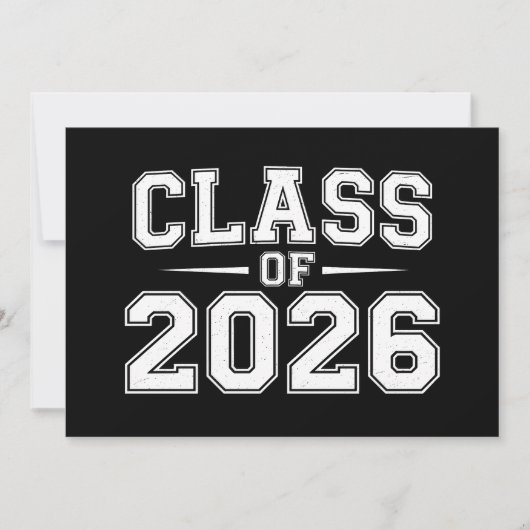 2026年卒業 卒業生 レトロ ヴィンテージ 招待状 (正面)