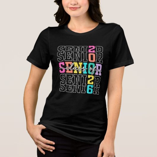 2026年卒業 卒業生 高校卒業 大学院修了 トライブレンドTシャツ (正面)