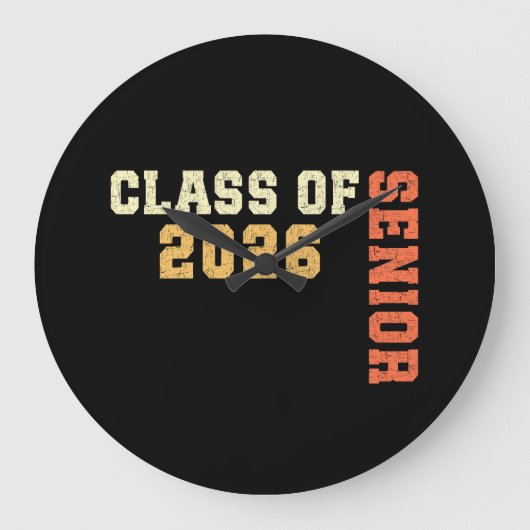 2026年卒業 卒業生 高校生 大学生 2025 ラージ壁時計 (正面)