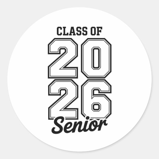 2026年卒業 卒業生 高校 大学 シニア26 ラウンドシール (正面)