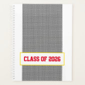 2026年卒業 卒業記念 高校 スクール スピリット チェック柄 おもしろ プランナー手帳 (正面)