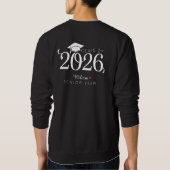 2026年卒業 名前入りカスタムデザイン スウェットシャツ (裏面)