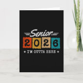2026年卒業 懐かしいデザインのカラフルな名言 カード (正面)