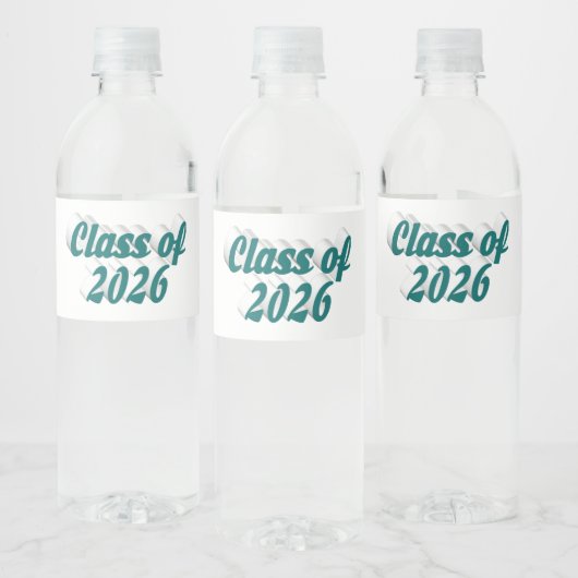 2026年卒業 緑の文字 ペットボトルラベル (ボトル)