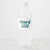 2026年卒業 緑の文字 ペットボトルラベル (正面)