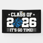 2026年卒業 青い応援グッズ It's Go Time 横断幕 (横)