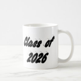 2026年卒業 黒のタイポグラフィー コーヒーマグカップ