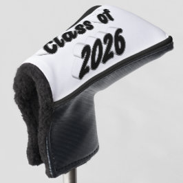2026年卒業 黒のタイポグラフィー ゴルフヘッドカバー