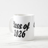 2026年卒業 黒文字 コーヒーマグカップ (正面左)