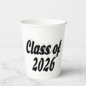 2026年卒業 黒文字 紙コップ (裏面)