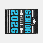 2026年卒業Tシャツ 高校 大学 シニア フリースブランケット (正面(横))