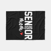 2026年卒母 2026年卒業生を持つ誇りある母 フリースブランケット (正面(横))