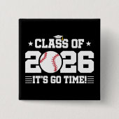 2026年卒野球卒業式 It's Go Time 缶バッジ (正面)