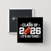 2026年卒 アメリカンフットボール 卒業記念 It's Go Time 缶バッジ (正面&裏面)