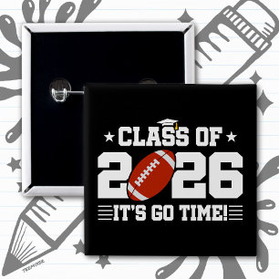 2026年卒 アメリカンフットボール 卒業記念 It's Go Time 缶バッジ