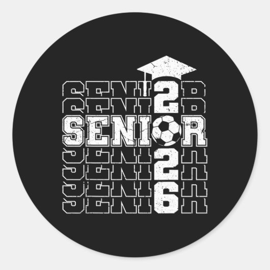 2026年卒 サッカー シニア 卒業 ラウンドシール (正面)