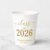 2026年卒 現代ゴールドスクリプト卒業式 紙コップ (正面)