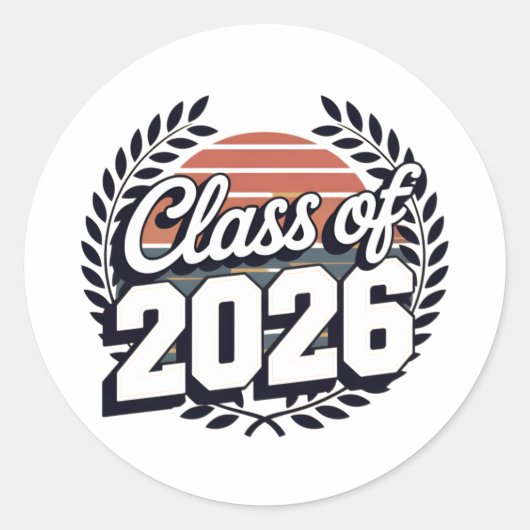 2026年卒 高校・大学最後の新学期 ラウンドシール (正面)