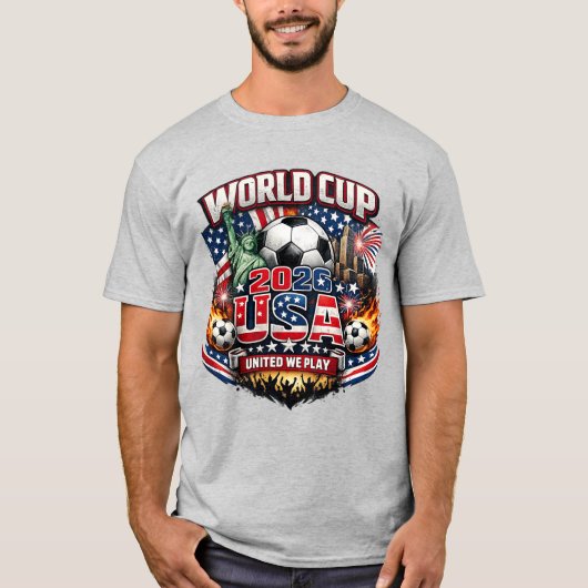 2026年国際サッカー選手権への道 T Tシャツ (正面)