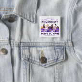 2026年国際女性デー Purple Give To Gain 缶バッジ (インサイチュ)