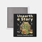 2026年夏の読書トリケラトプスの物語を掘り起こせ マグネット (正面/裏面)