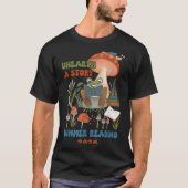 2026年夏の読書プログラム「物語を掘り起こせ」カエル Tシャツ (正面)