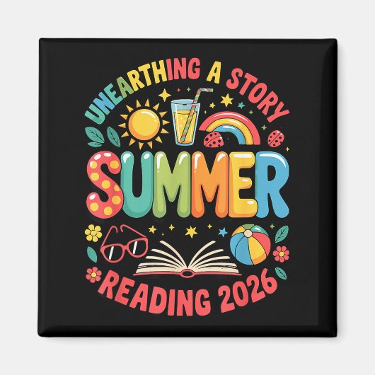 2026年夏の読書プログラム「物語を掘り起こせ」 マグネット (正面)