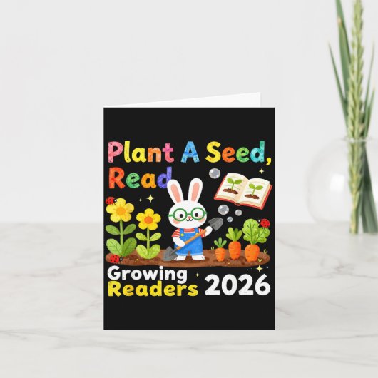 2026年夏の読書 ひとつの種を植える 読書 成長 カード (正面)
