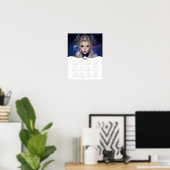 2026年夜小妖精や小人ファンタジーアート通年カレンダー ポスター (ホームオフィス)