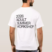 2026年大人サマーワークショップTシャツ(ホワイト) Tシャツ (裏面)