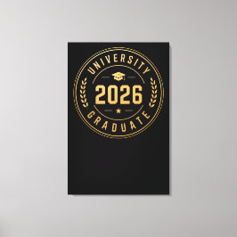 2026年大学卒業金バッジ デザイン キャンバスプリント