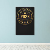 2026年大学卒業金バッジ デザイン キャンバスプリント (インサイチュ (ウッドフロア))