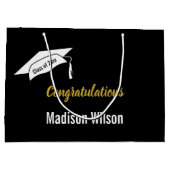 2026年大学院名おめでとうございます ラージペーパーバッグ (裏面)