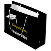 2026年大学院名おめでとうございます ラージペーパーバッグ (正面アングル)