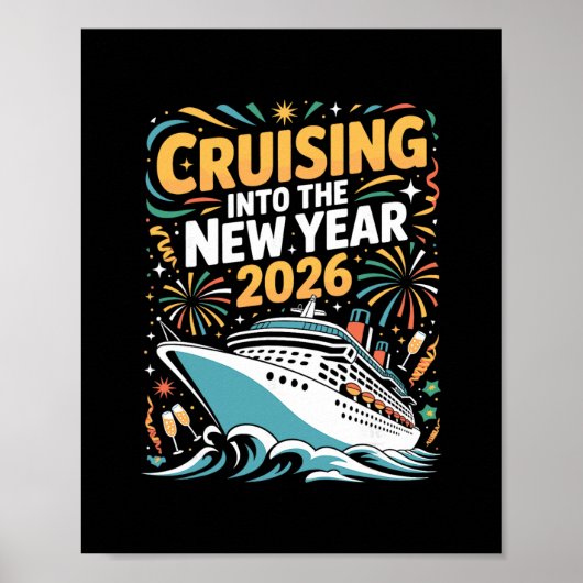 2026年大晦日パーティーのお祝いにクルーズ旅行 ポスター (正面)