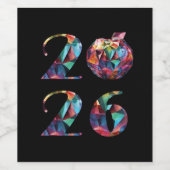 2026年大晦日パーティーカラフル ワインラベル (シングルラベル)