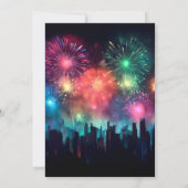 2026年大晦日パーティー花火エレガント 招待状 (裏面)